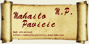 Mahailo Pavičić vizit kartica